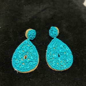 Stella and Dot Turquoise Beaded Drop Earrings